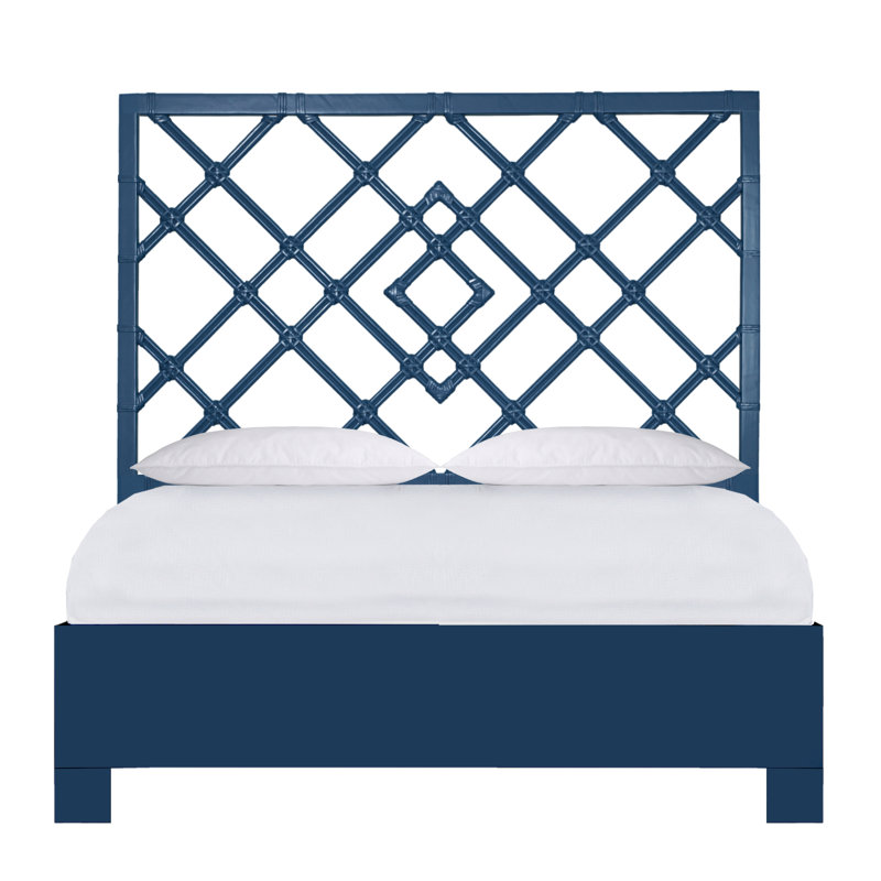 Lit plateforme Darien, Bleu marine, Grand