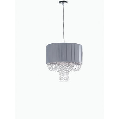 1 - Light Grey Drum Pendant