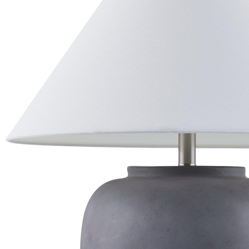 Lampe de table Trini Kiku, Blanc, Gris