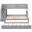 Lit mezzanine en bois avec lit gigogne