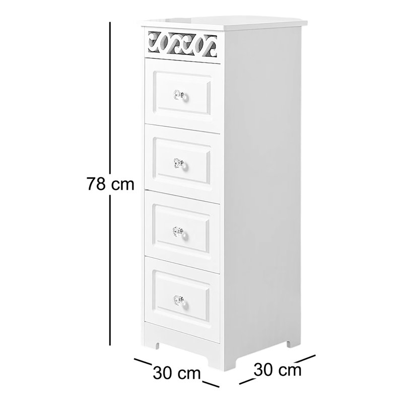 Chamberlain 30cm W 4 - Drawer Chest of Drawers