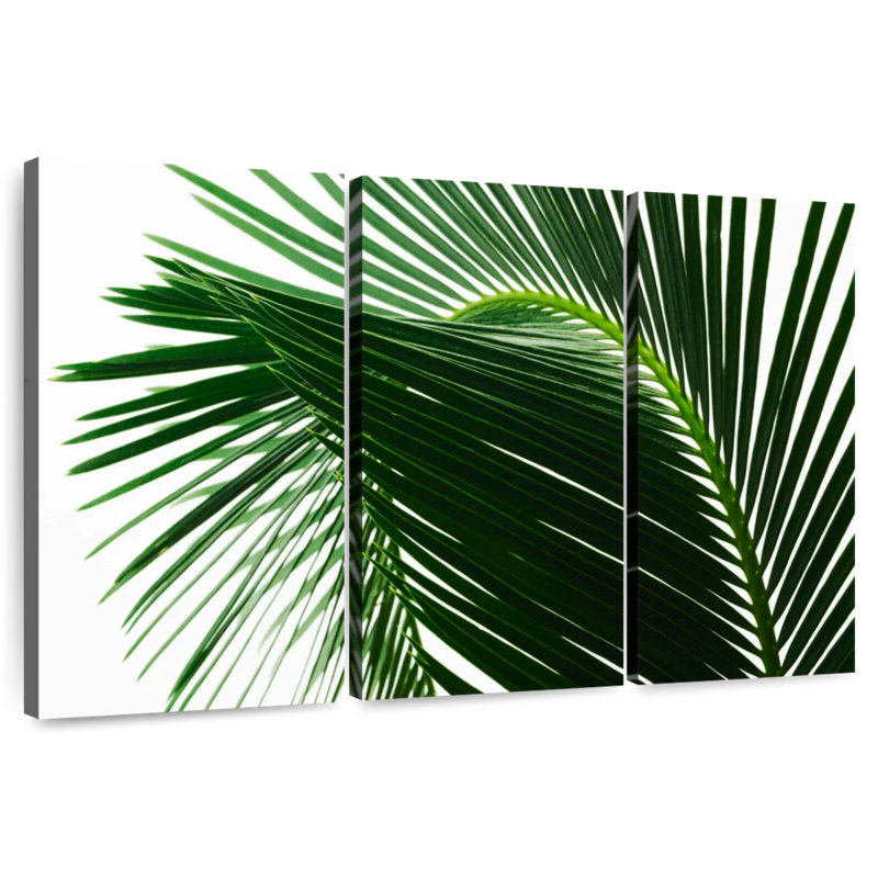 Harnek Glossy Green Palm Leaves, 36" H x 57" W