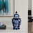 Chinoiserie Traditional Stoneware and Ceramic Lidded Jar with Decorative Motif and Classic Silhouette in Timeless Design for Display or Accent Placement in Living Spaces or Shelf Arrangements-542330468