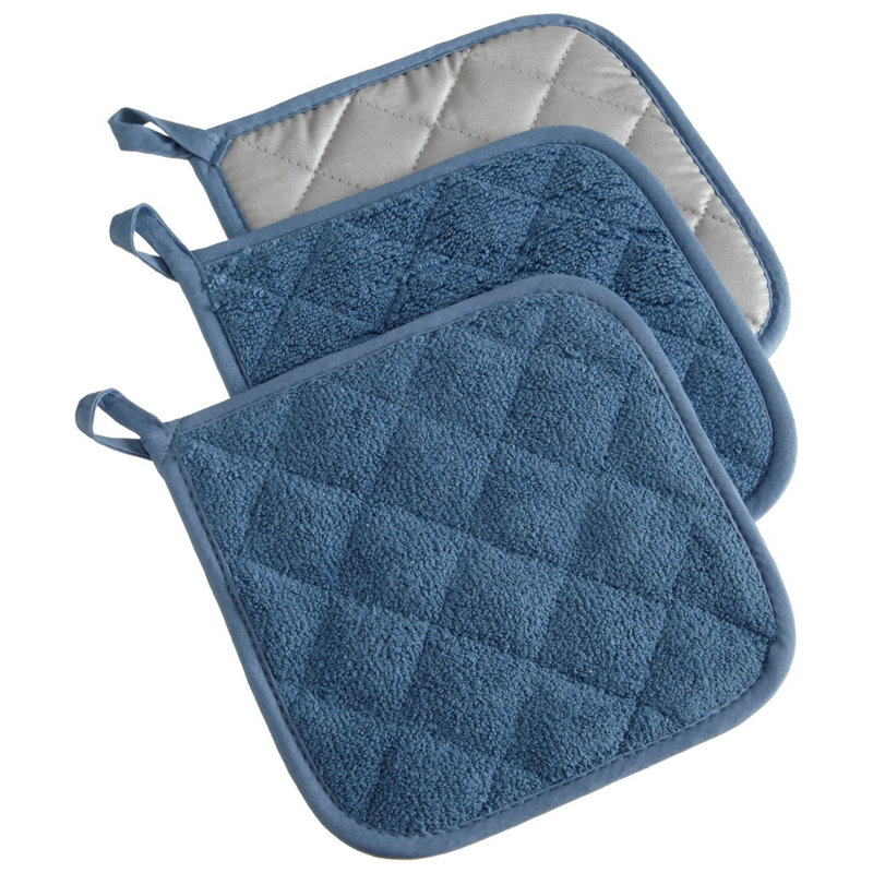 Ensemble de porte-casseroles 3 pièces Damontray, Bleu