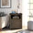 Modern Farmhouse Nightstand with Charging Station (2 AC Outlets, USB-C & USB), 18.1"x18.1"x24.4" Dark Gray End Table with Barn Door Storage, Waterproof Engineered Wood & Black Metal Accents for Bedroom, Living Room-782277554