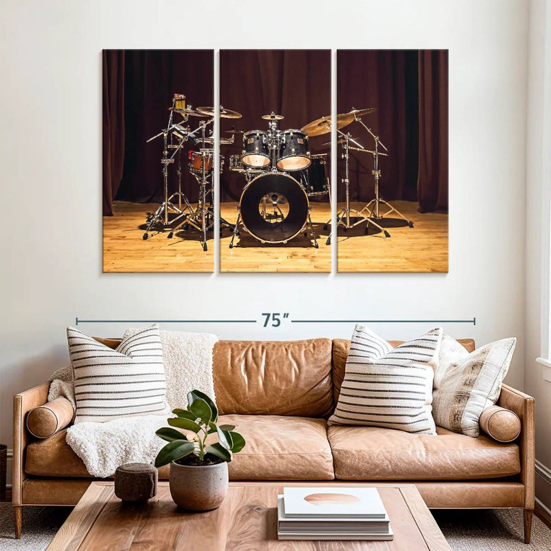 Abarca Drum Set On Stage, 42" H x 65" W