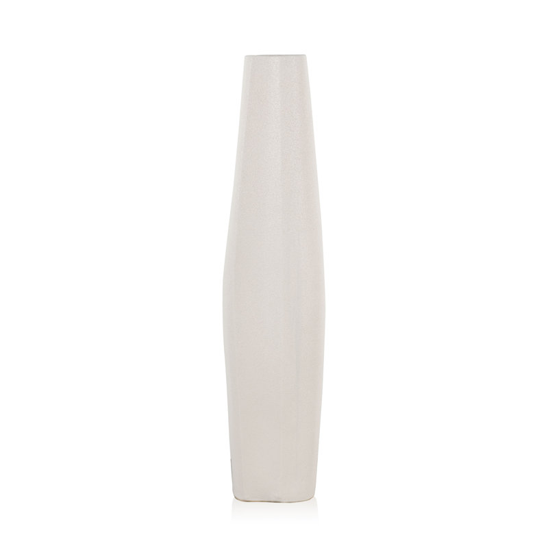 Vase de plancher en céramique / porcelaine Nova, H 31,5 po x l 7,5 po x P 5 po