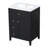"24" Black Bathroom Vanity With Sink, MDF & Rubberwood Construction, 3 Drawers & Cabinet With Adjustable Shelves, Modern Design For Small To Medium Bathrooms"-1850793693