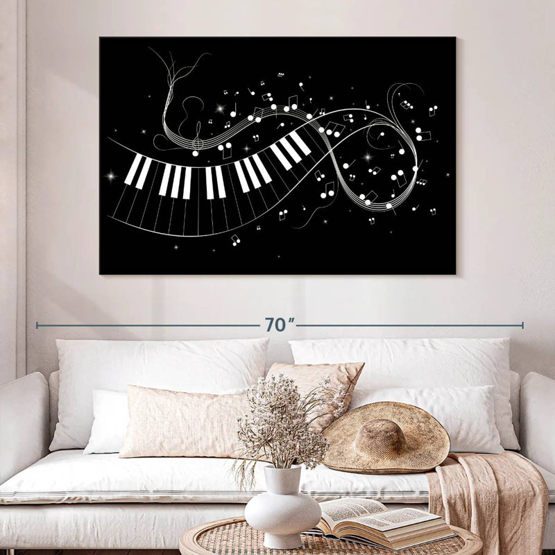 Abarca Piano Key Notes, H 26 po x l 39 po