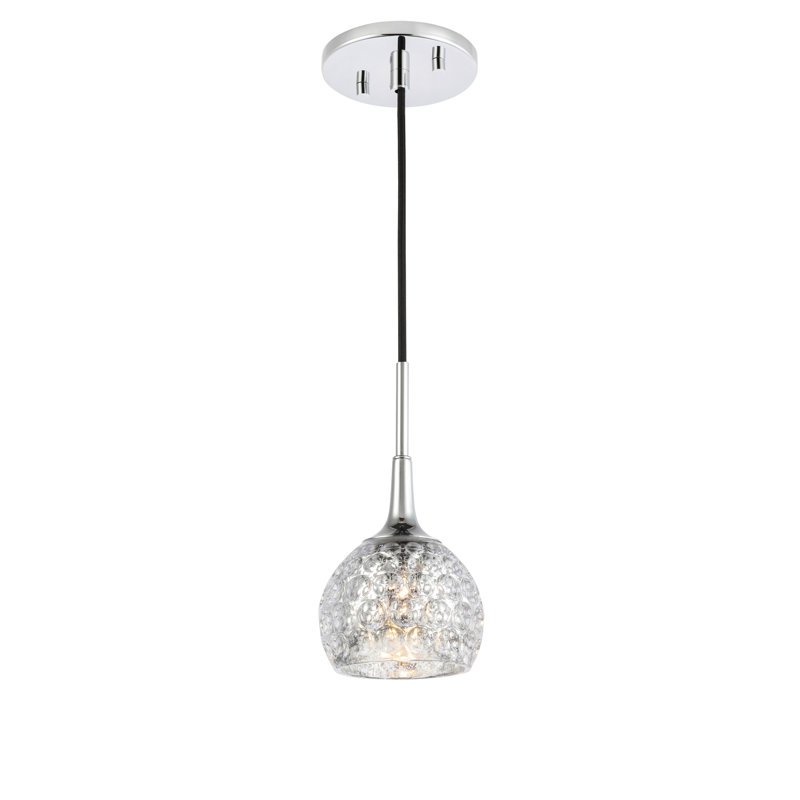 Jerrie 1 - Light Single Pendant, Mercury, Chrome, Halogen