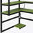 Twin Size Wood Loft Bed With Desk,Side Storage Rack,Multi-Storage Shelves And RGB Light,Green-315414059-315414057