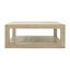 Peking Ming 50" L Square Coffee Table with Weathered Whitewash-332560703