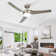 132.1cm 3-Blade LED Smart Ceiling Fan with Remote Control and Light Kit Included