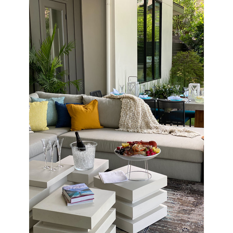 Provenance Signature Outdoor Square Coffee Table, 18" x 18" x 17"