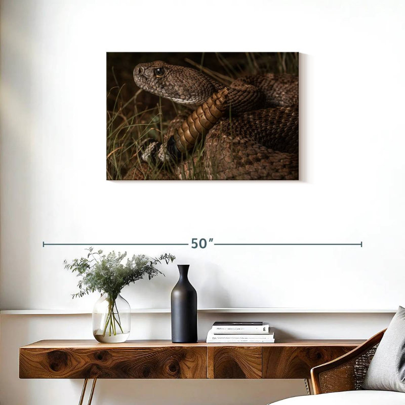 Diamondback Rattlesnake, 20" H x 30" W