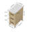 12'' Fully Assembled Side Cabinet,Freestanding Single Bathroom Vanity With White Granite Top and Backsplash