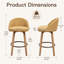 Tabourets de bar pivotants en velours Louise-958521636-958521639
