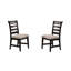 Ensemble de table de salle à manger 6 pièces de couleur noire et 4 chaises d'appoint 1 banc et coussins rembourrés en tissu Mobilier de salle à manger en bois massif