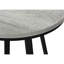 Table d'appoint moderne en stratifié gris avec métal noir pour espaces de vie - plateau et base