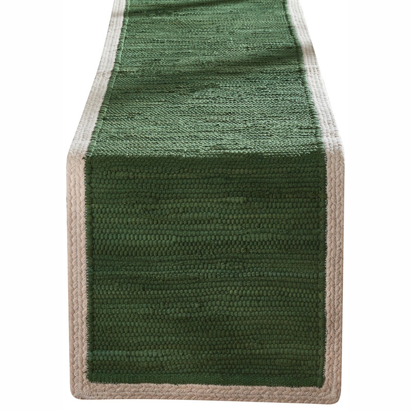 Chemin de table Dune, L 54 po x l 14 po, Vert foncé