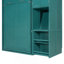 Lit escamotable mural simple avec bibliothèque, armoire supérieure, bureau extensible et rangement latéral-131397129