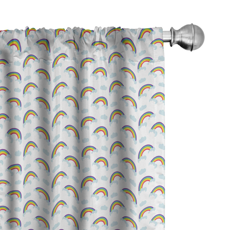 Rainbow Semi-Sheer Rod Pocket Curtain Panels, 28" x 63"