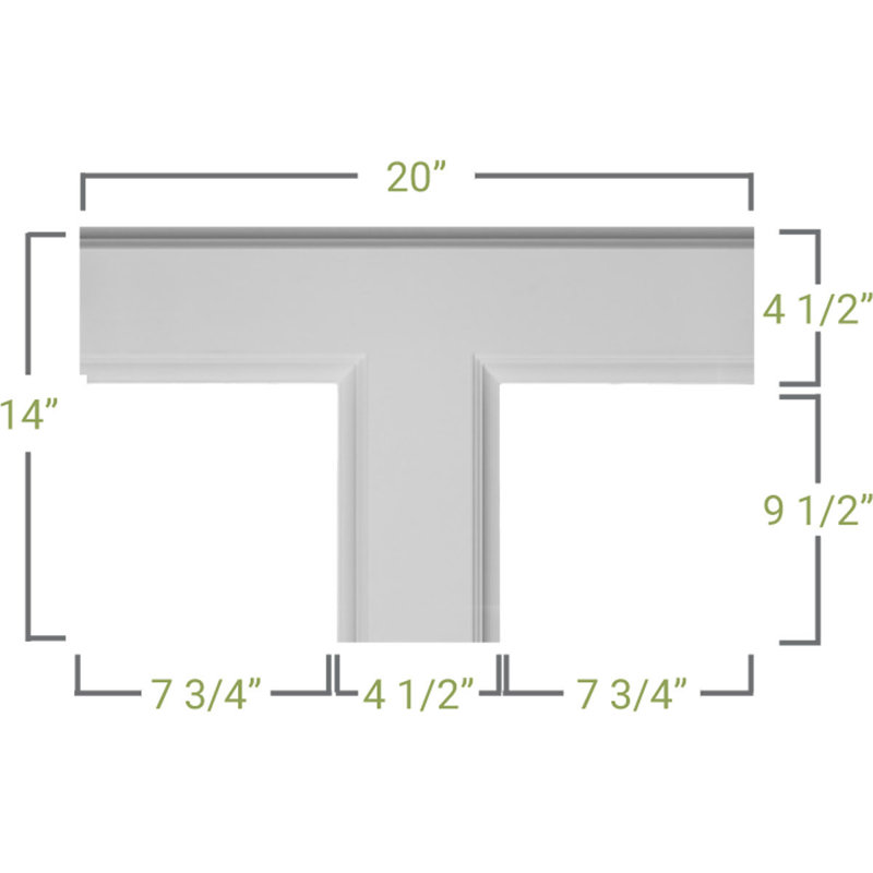 Inner Tee for 5" Traditional Coffered Ceiling System
