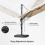 243cm X 335cm Rectangular Cantilever Parasol-967539358