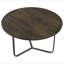 Table d'appoint naturelle et bronze industriel