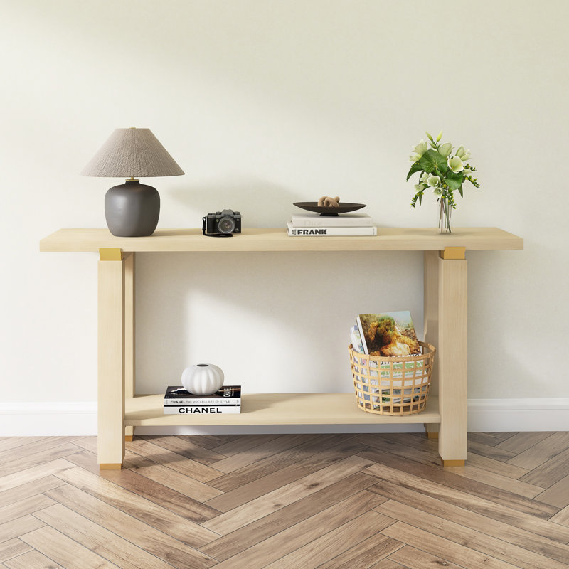 Console 62,9 po, Bois naturel