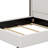 Tall Headboard Upholstered Bed With Vertical Striped And Wingback Design
