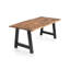 Chantey Acacia Solid Wood Top Metal Base Dining Table-16274544