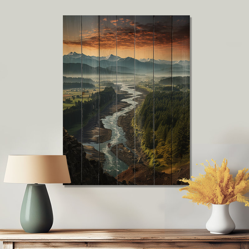 " Oregon River Landscape III ", 32" H x 24" W x 0.78" D