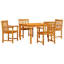 4 - Person Wood Patio Dining Set with Square Table