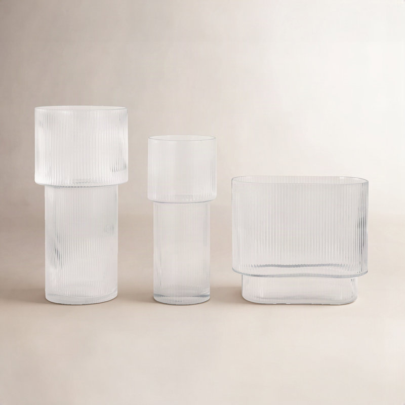 Ceva Fluted Glass Vase