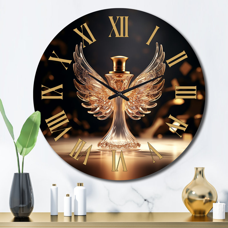 Horloge murale rétro en forme de bouteille de parfum exquise II, Grand