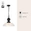 Luminaire suspendu en or brossé 16 po avec verre côtelé transparent-129402183