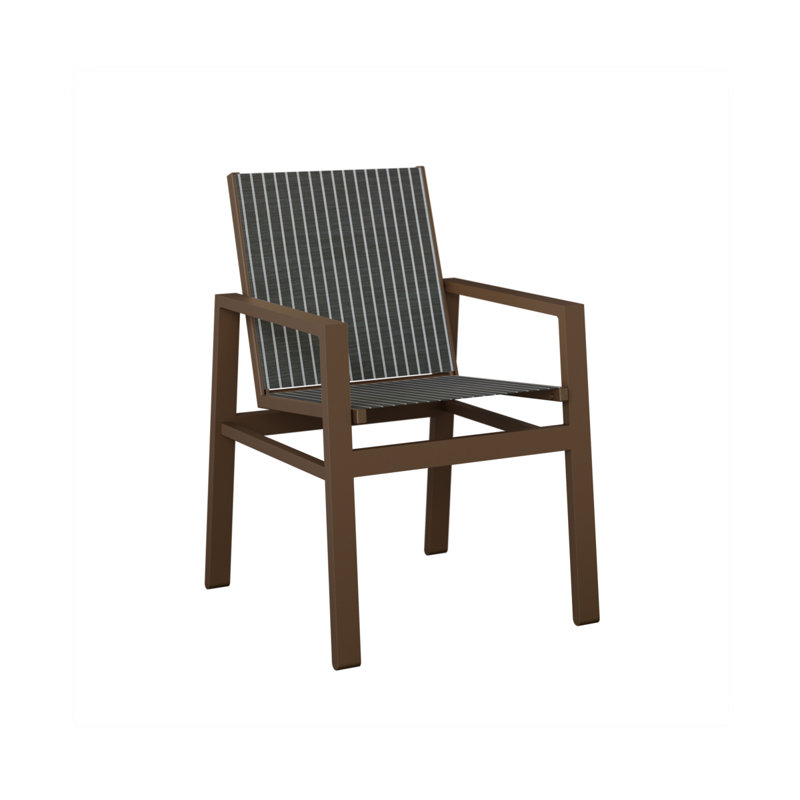 Chaise de salle à manger en aluminium berlinois berlinois Vida Mesquite, Veine d'aluminium et de bois mesquite