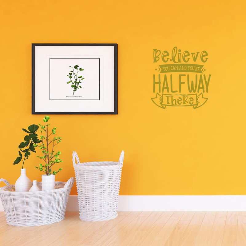 Text & Numbers Non-Wall Damaging Wall Decal, 18" H x 18" W, Gold