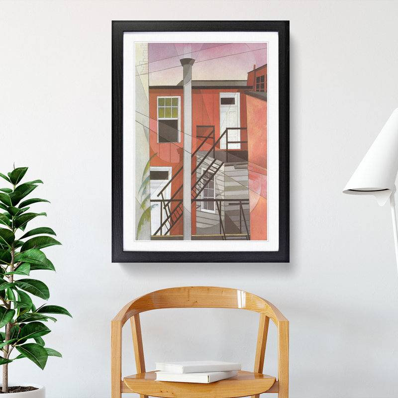 Modern Conveniences by Charles Demuth - Picture Frame Painting, 48cm H x 36cm W x 2cm D, Black