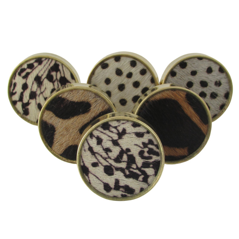 Ensemble de 6 boutons cylindriques surdimensionnés de 1 1/2 po de diamètre