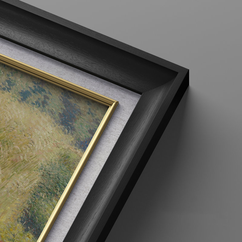 Ensemble de 2 œuvres d'art encadrées de qualité supérieure sur toile de qualité supérieure avec cadre de 26 po x 36 po, Noir