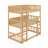 Kayda Twin Over Twin Over Twin Triple Rubber Wood Bunk Bed, With Ladders, Guardrails Detachable Bunk Bed-106307170