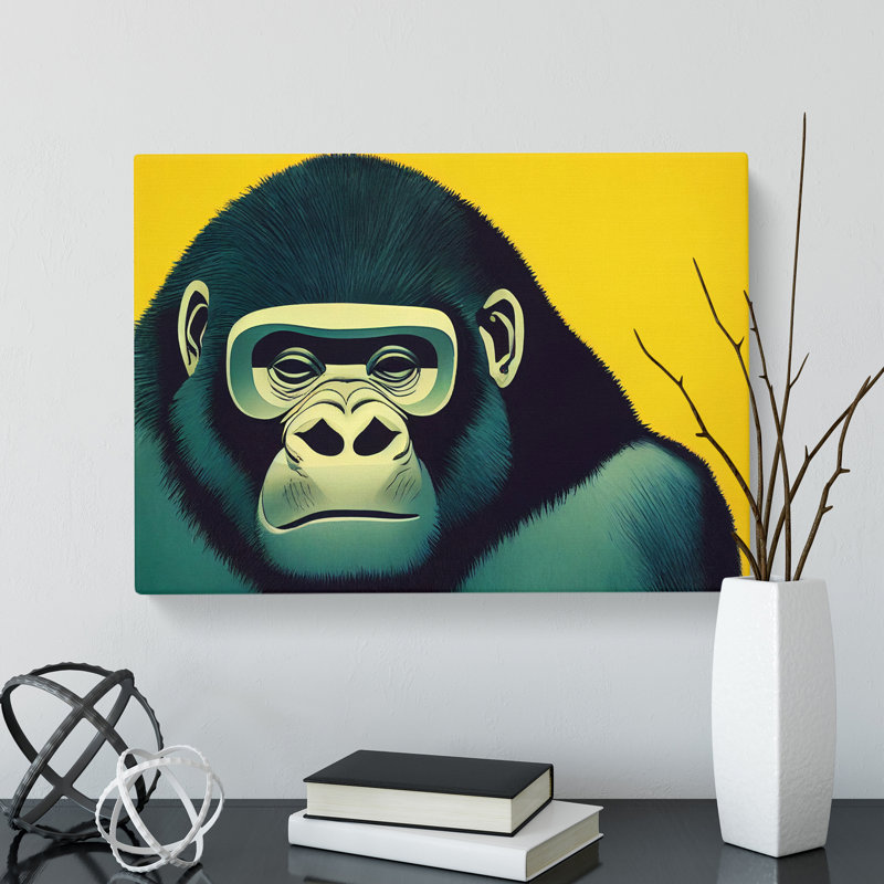The Good Gorilla Abstract - Wrapped Canvas, 40cm H x 60cm W x 3cm D