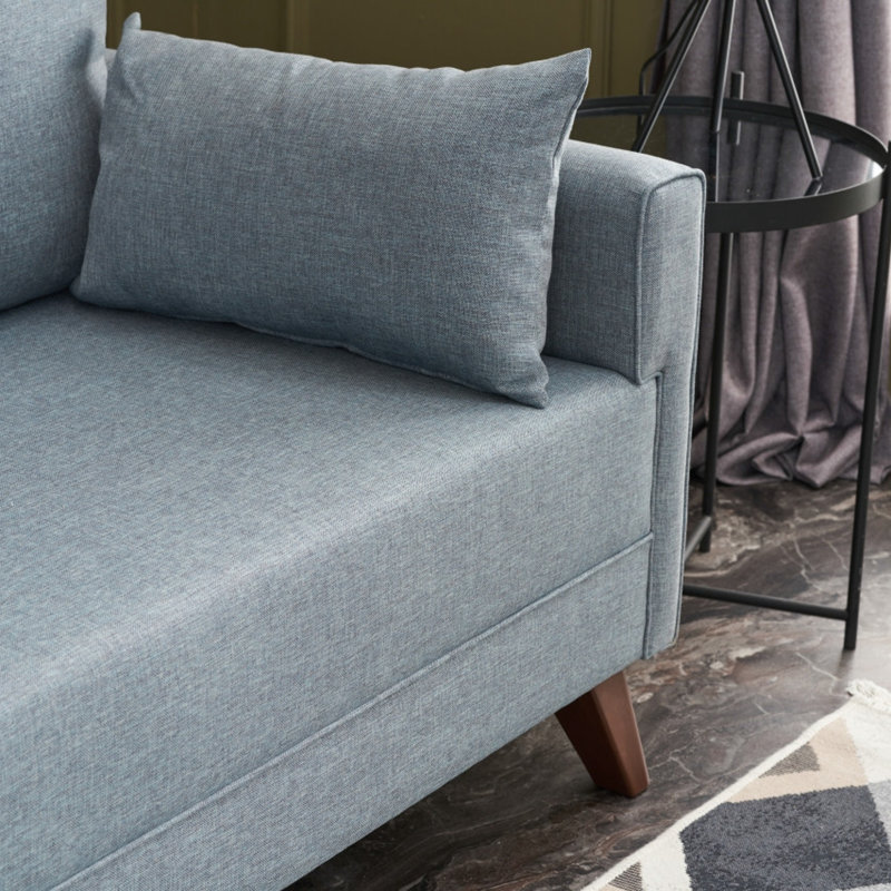 Canapé Wylandville, Bleu 100% polyester, 33,5 po H x 69,7 po L x 31,9 po P