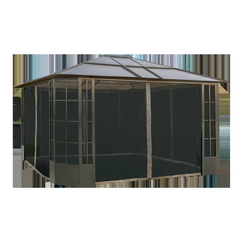 Pavillon de jardin Sojag Savino - noir, 12 pi. L 10 pi. D
