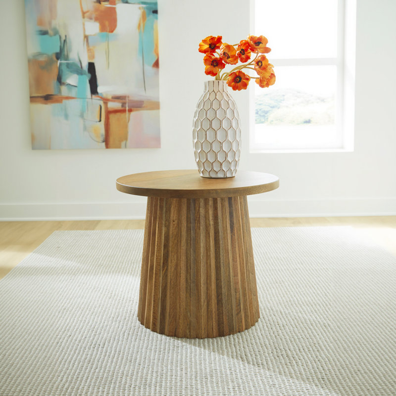 Table d'appoint Ditta, Brun