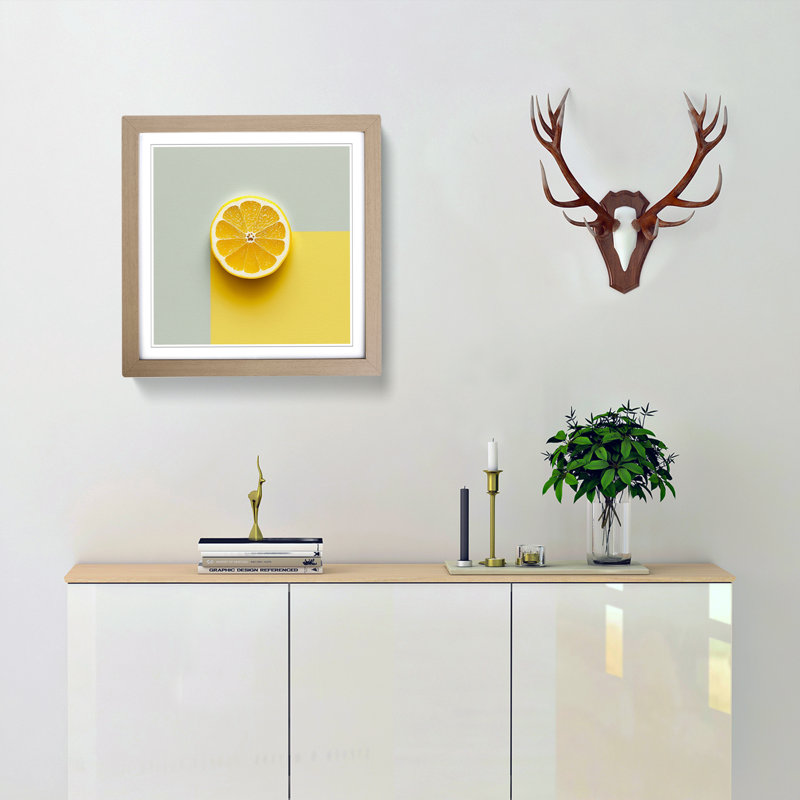 Lemon Fruit Minimalism - Framed Print