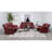 Elodie Red 3-Piece Reclining Sofa Set-153988774