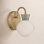 Single Light Opal Glass Bath Sconce